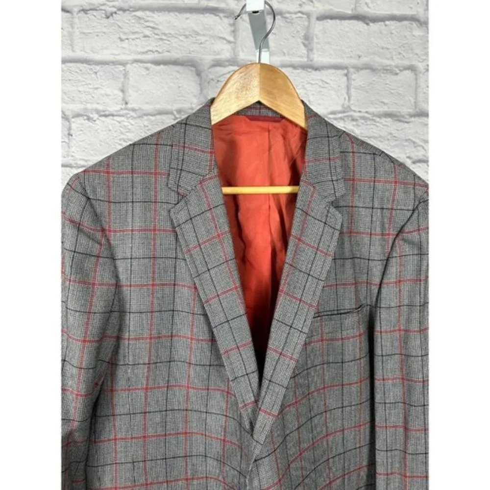 Delton Ltd.Thomas Watt Carmel By The Sea Men's Wool Plaid Blazer Single-Breasted